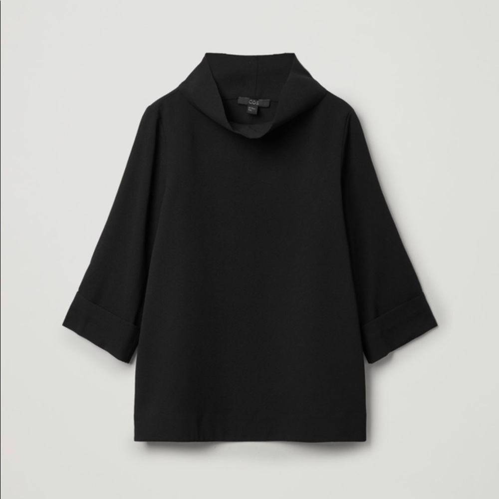 COS FUNNEL NECK 3/4 sleeve top